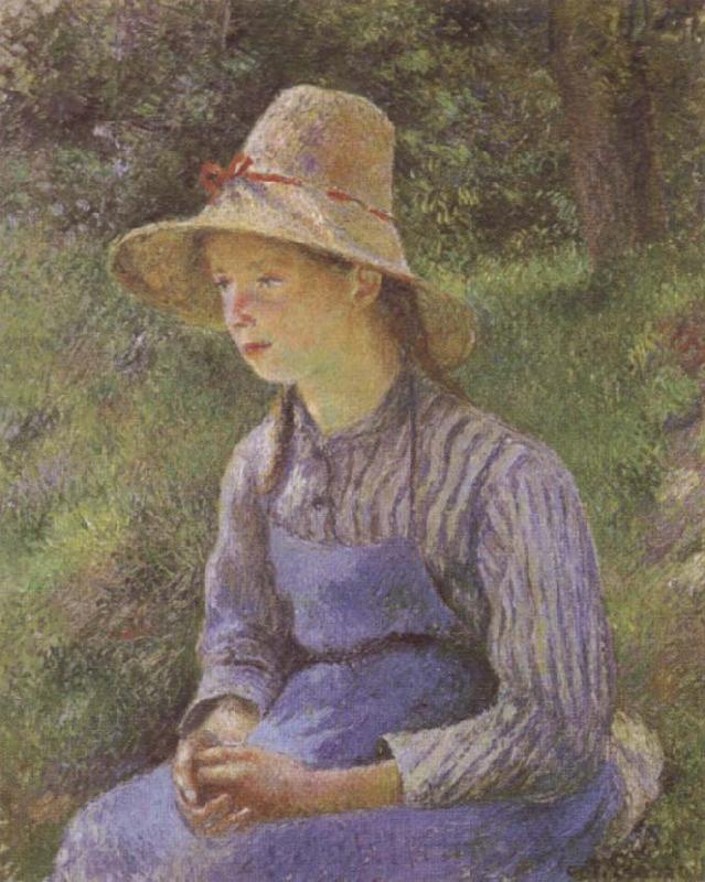 Camille Pissarro Young Peasant Girl Wearing a Hat
